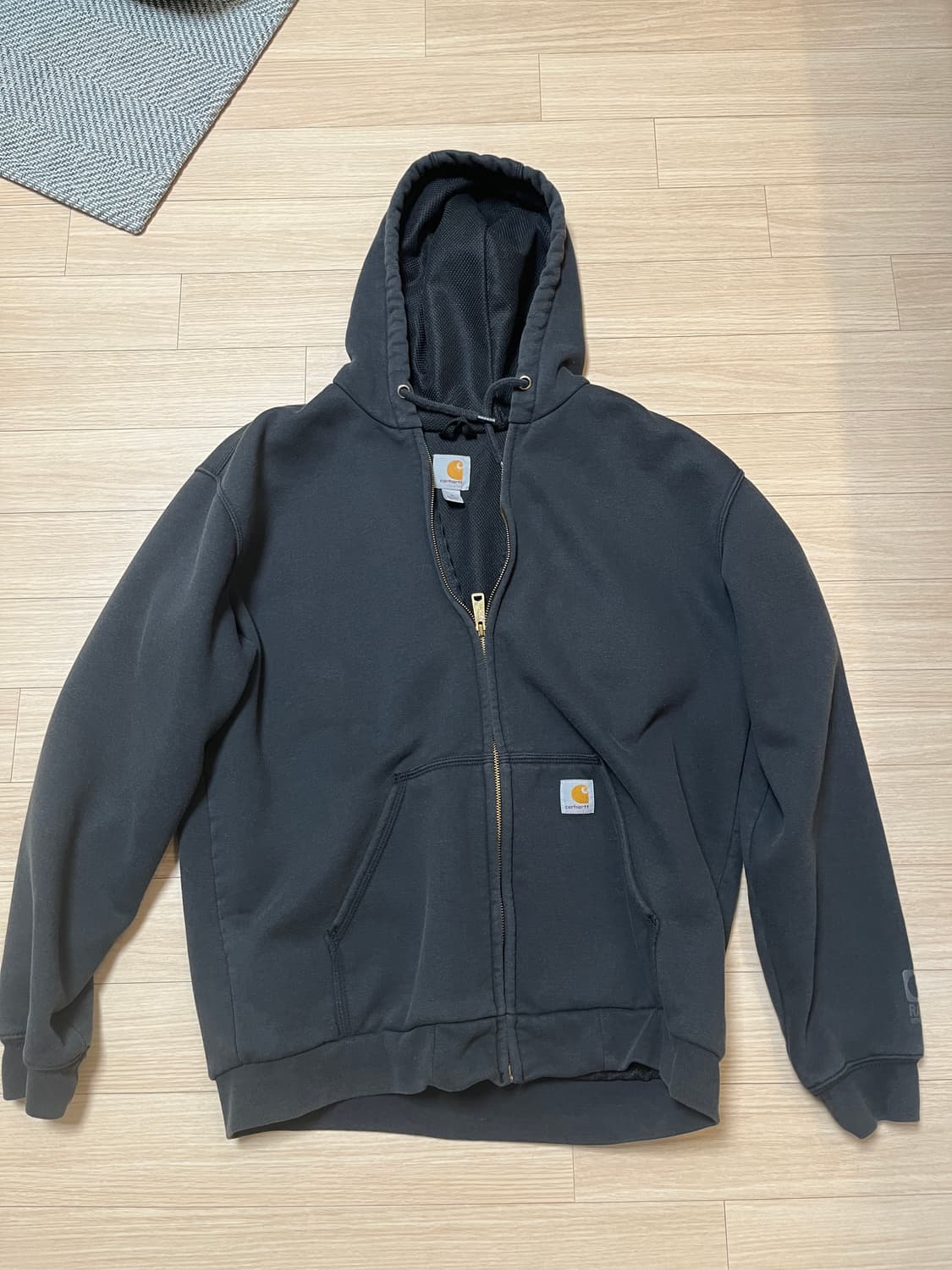 칼하트 블랙 후드 집업 상품이미지1