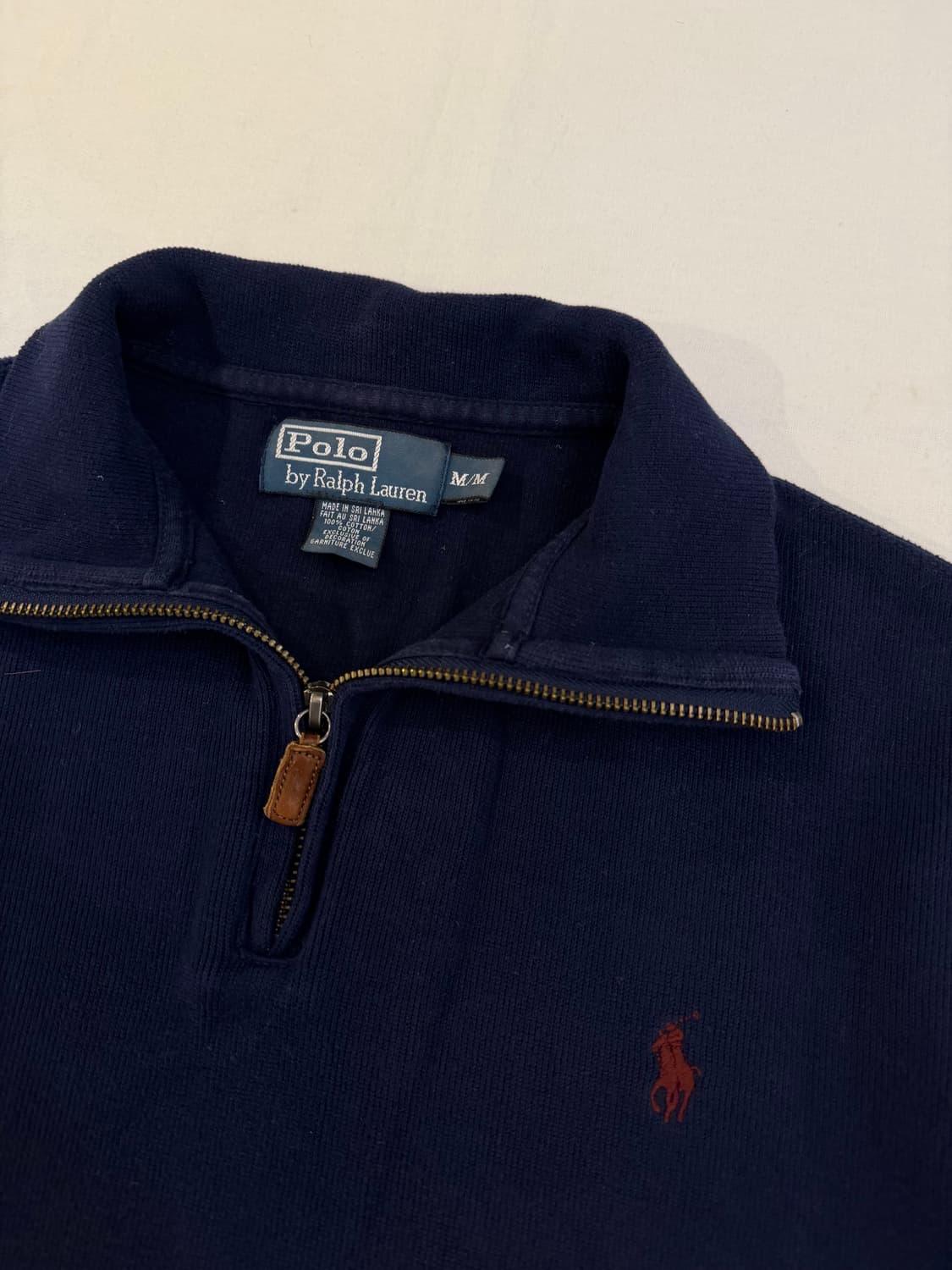 폴로 랄프로렌 반집업 코튼 니트 네이비 상품이미지2