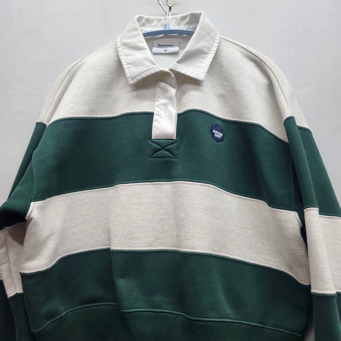 커버낫 스트라이프 럭비 크롭 맨투맨 L 상품이미지2