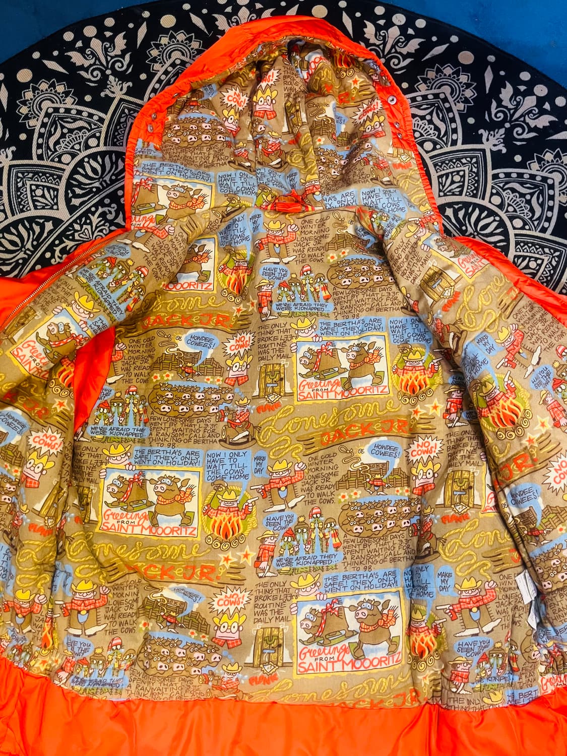 오일릴리 카툰 라이닝 후드 점퍼 상품이미지3