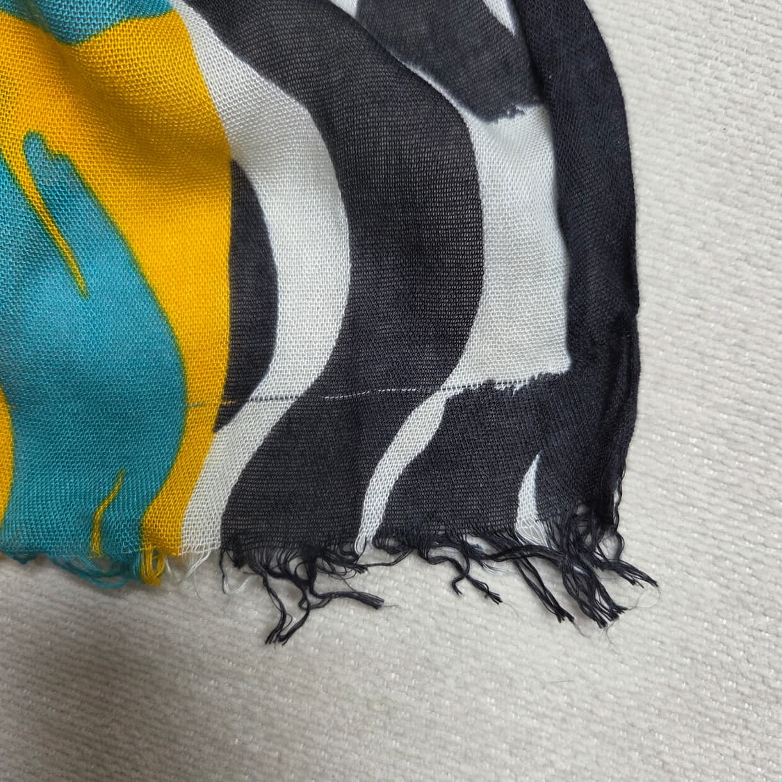 ZARA 아방가르드 추상 패턴 롱 스카프 상품이미지5