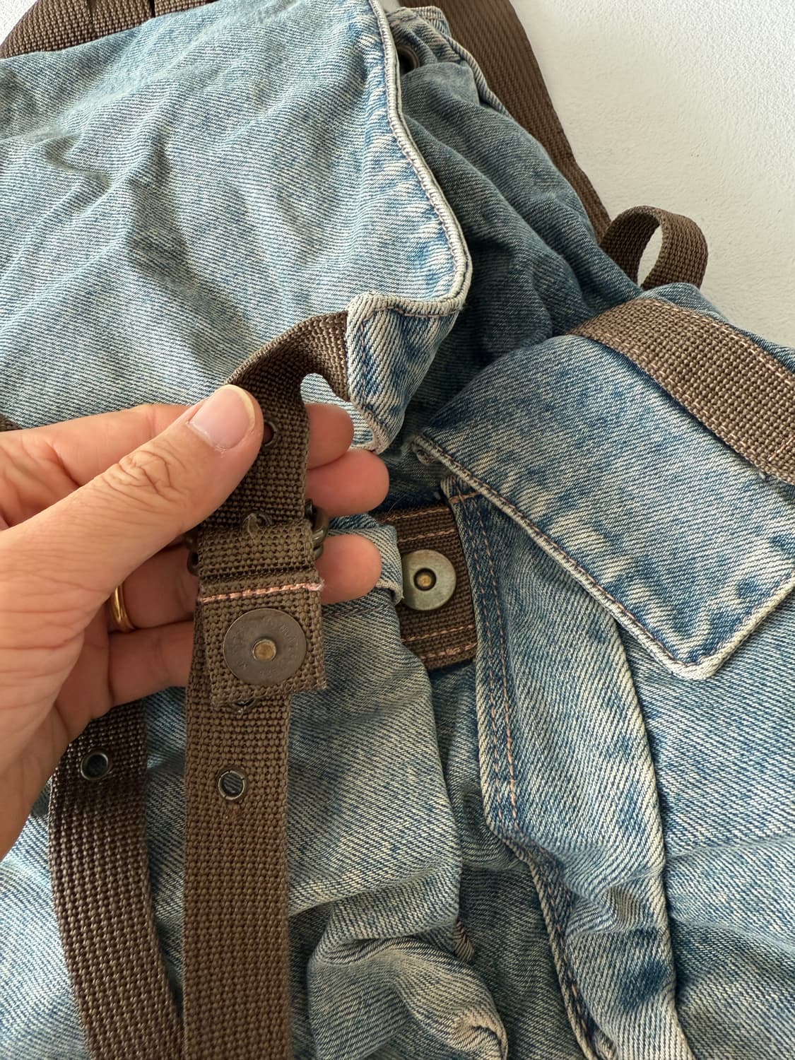 Pre owned 데님 3포켓 백팩 상품이미지7