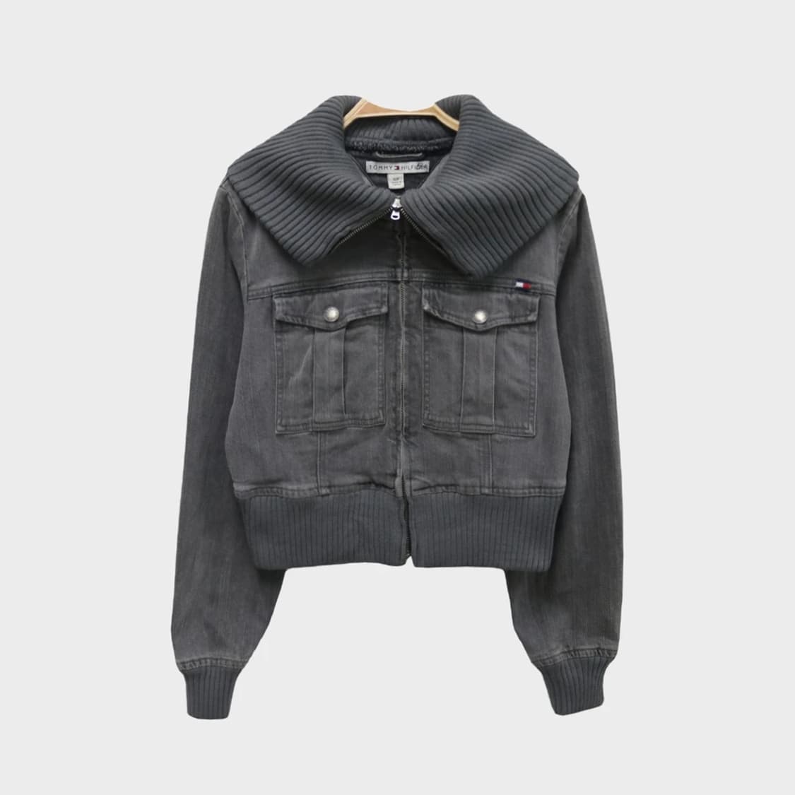 타미힐피거 니트 터틀넥 데님 자켓 64371 상품이미지1