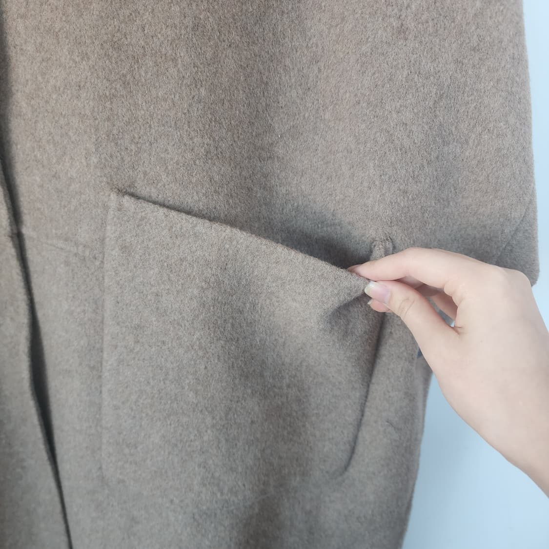 메종블랑쉬 케이프 코트 브라운 상품이미지4