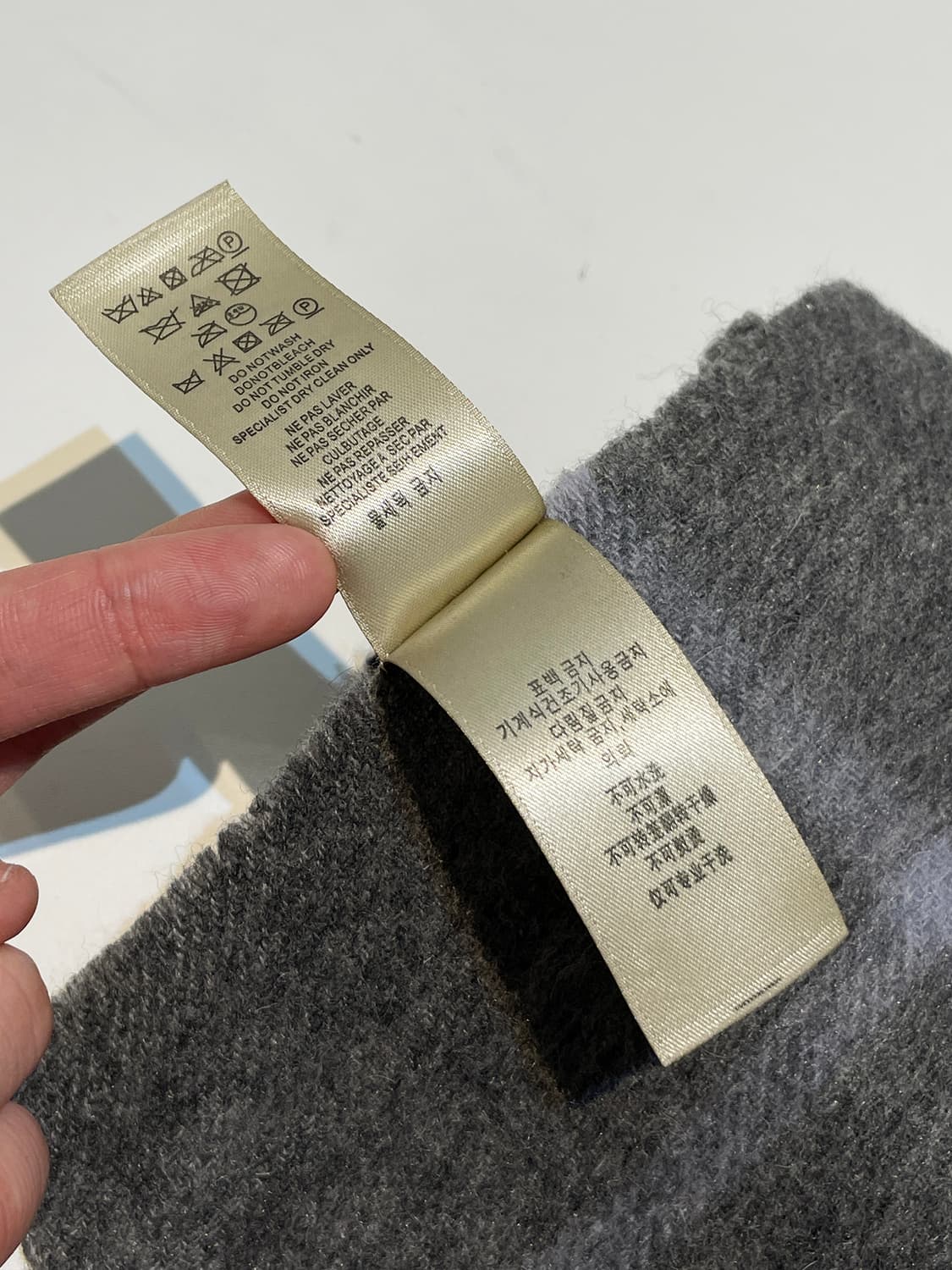 버버리 자이언트 체크 스코틀랜드 100% 캐시미어 목도리 A1535 상품이미지8