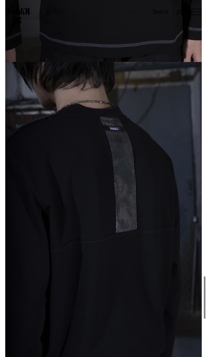 kimmick creviced patchwork long sleeve 상품이미지5