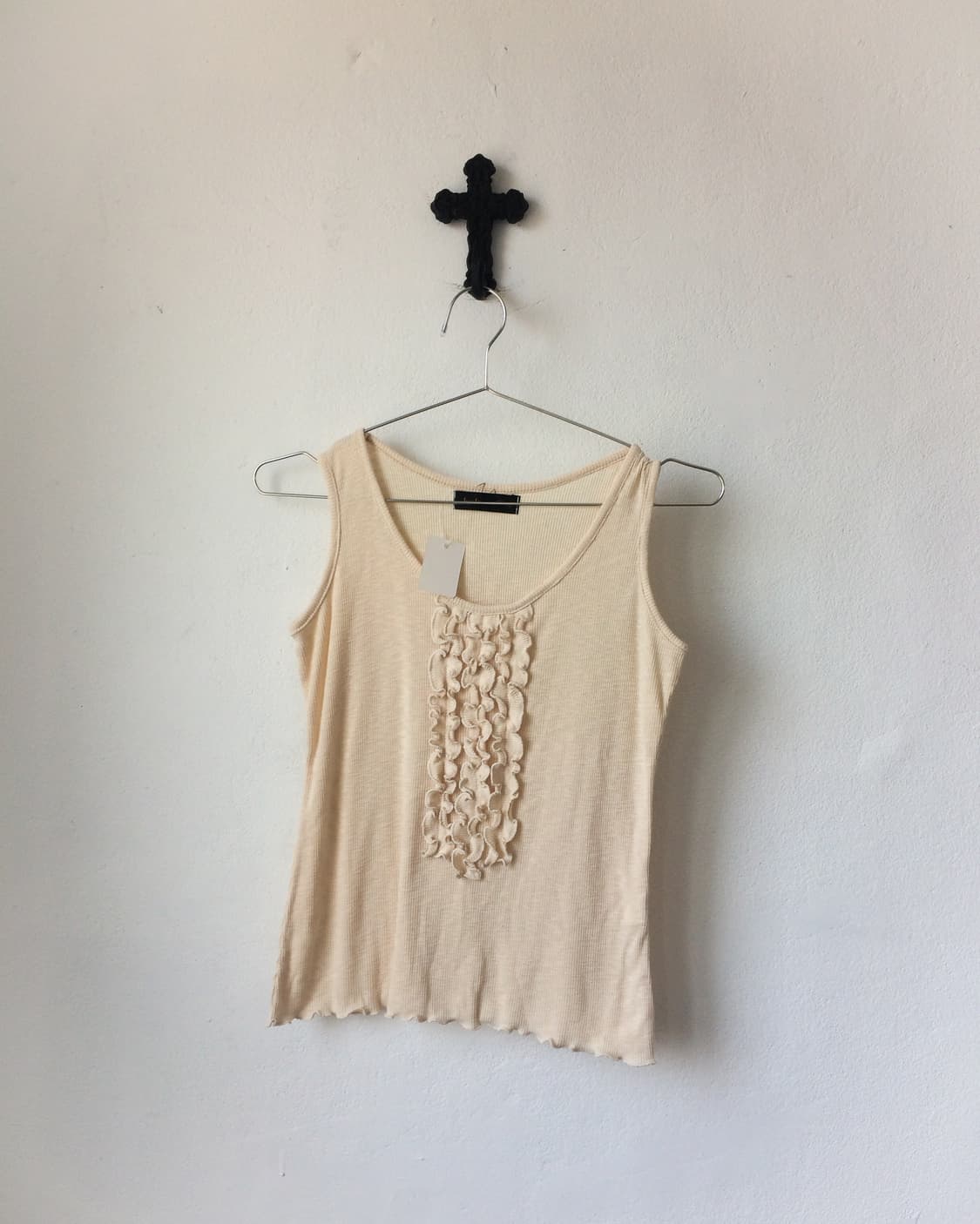 Frill ribbed sleeveless 상품이미지2