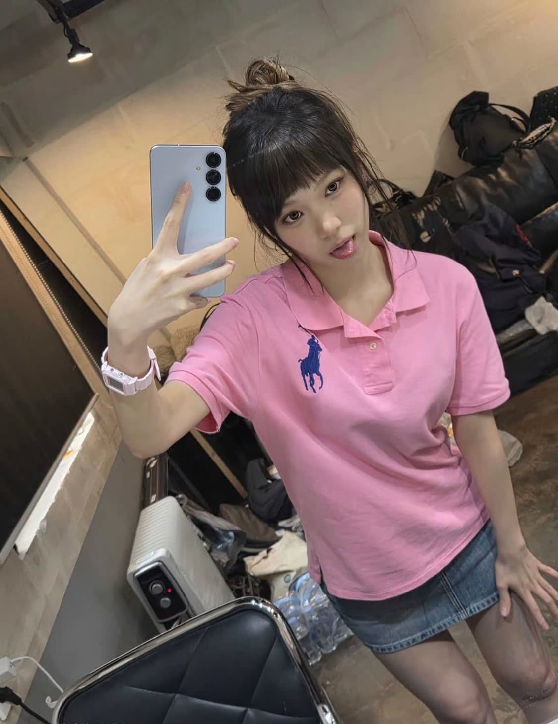 폴로 랄프로렌 빅포니 치프키프 르세라핌 반팔 카라 티셔츠 핑크 L 상품이미지2