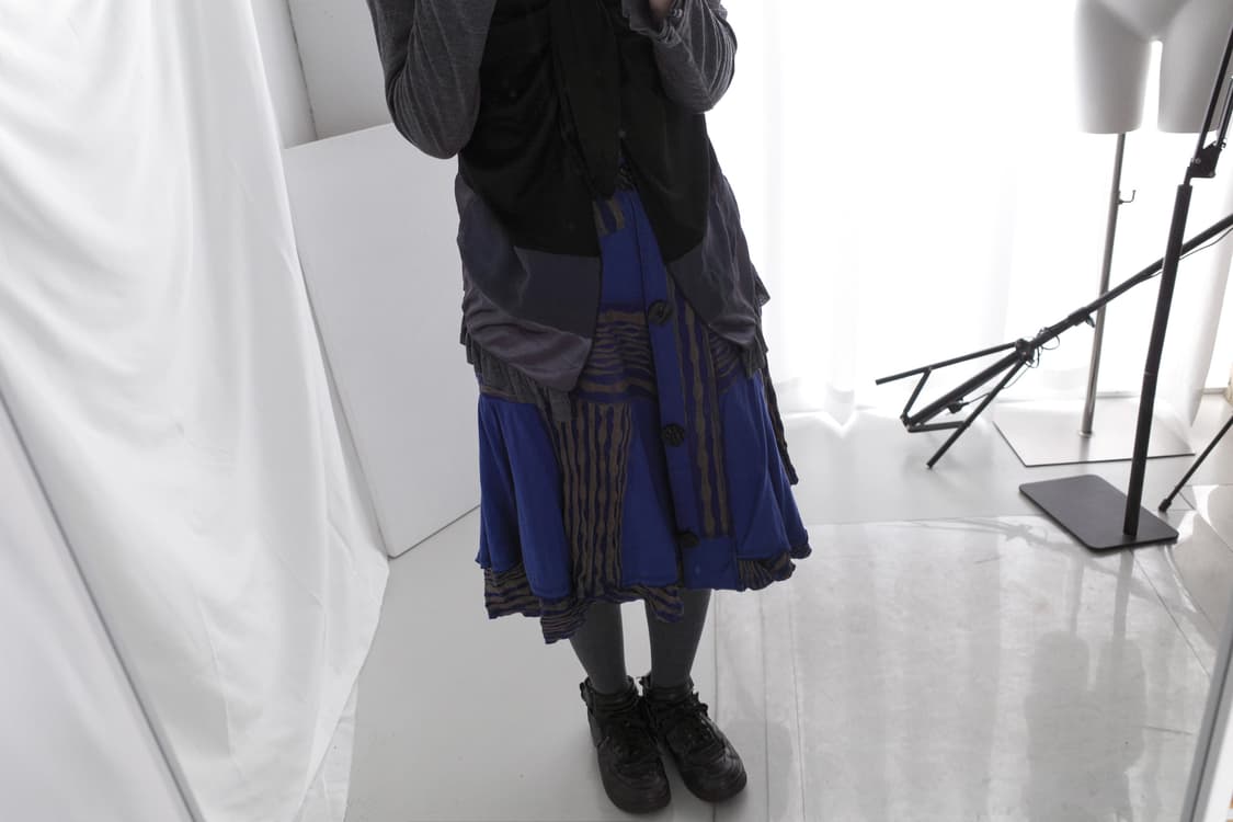 eiko kondo) button stripe skirt 상품이미지1