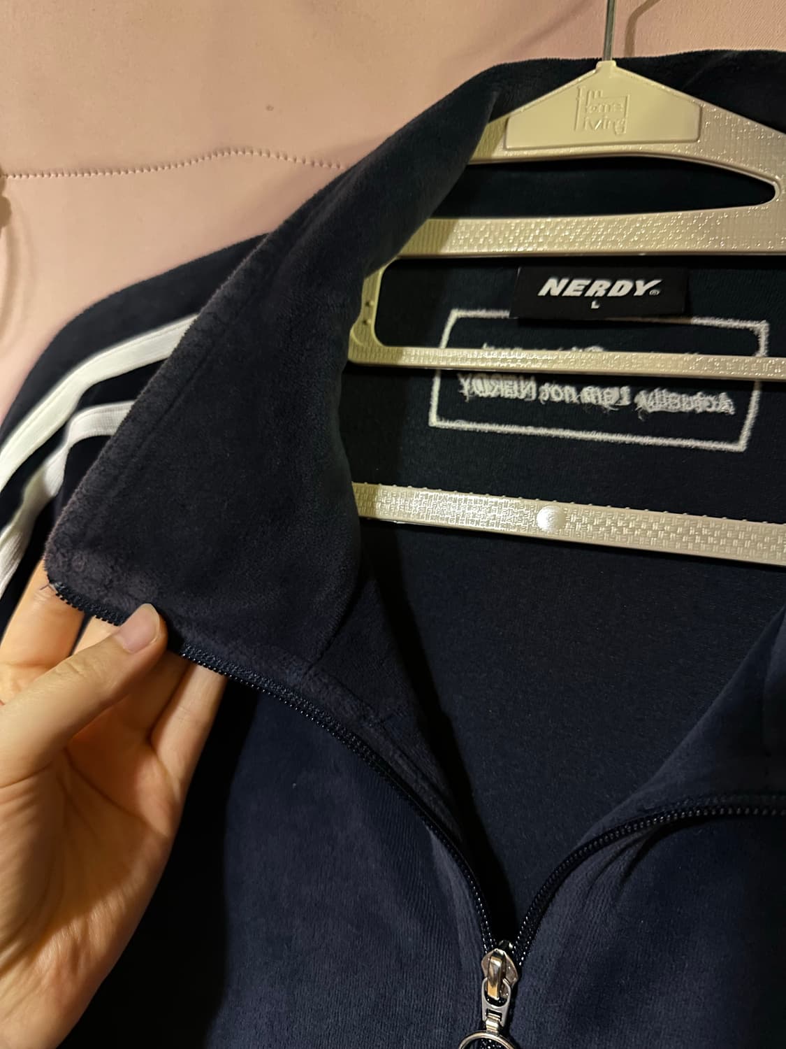 널디 져지 널디벨벳 네이비 트랙탑 라지  널디벨벳져지 상품이미지5