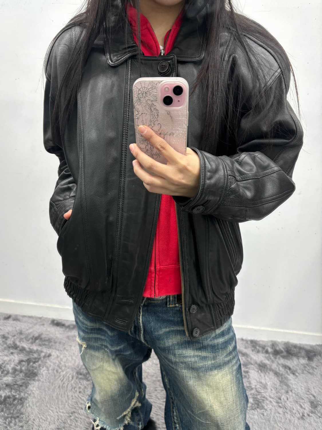 90s 램스킨 봄버 상품이미지4