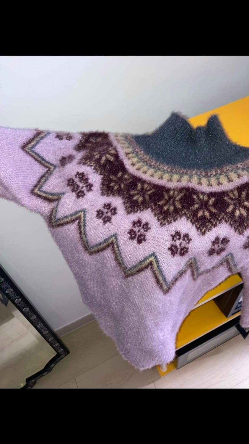 노르딕 글리터 빈티지 니트 목폴라 상품이미지2