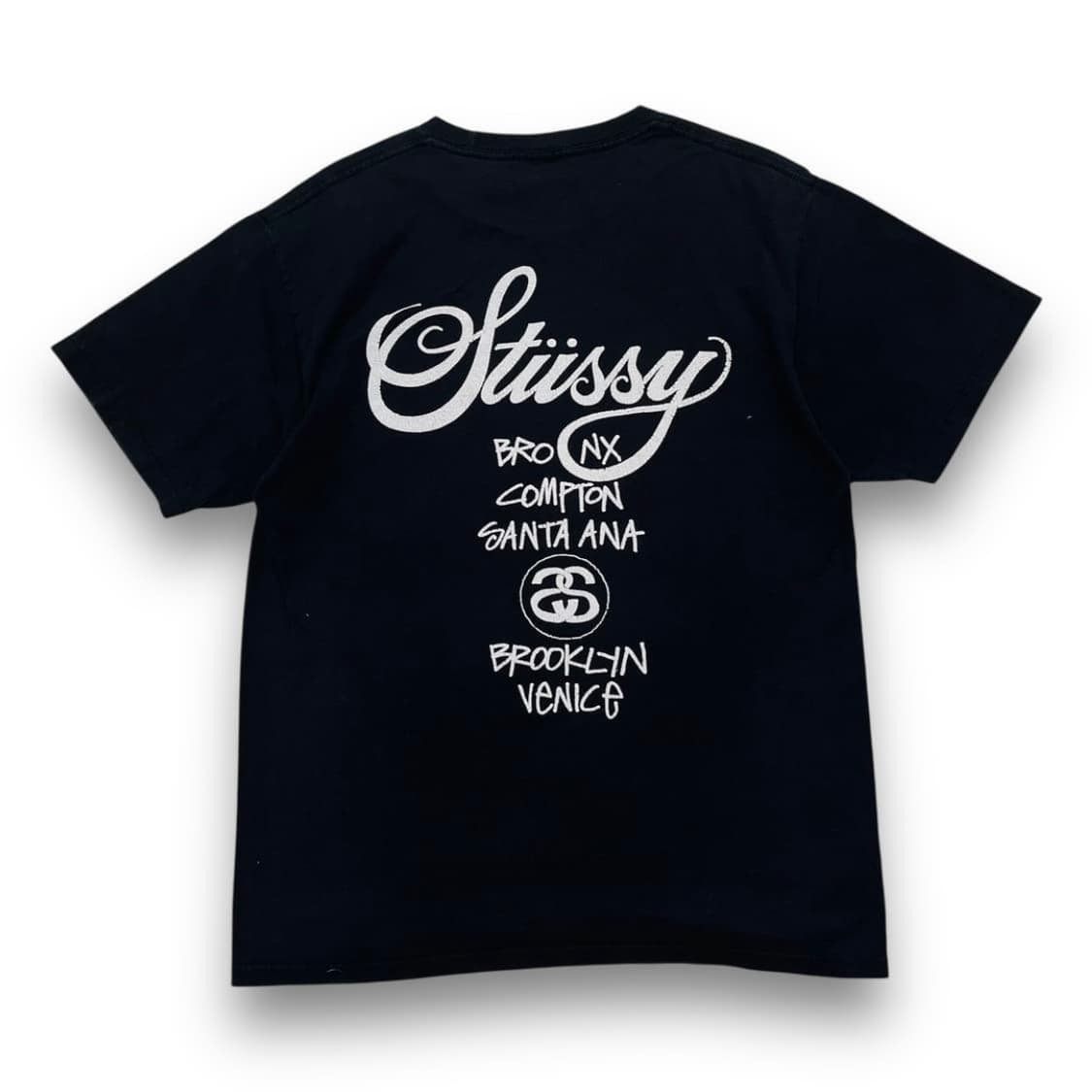 스투시 월드투어 로고 다크 빈티지 반팔 티셔츠 상품이미지3