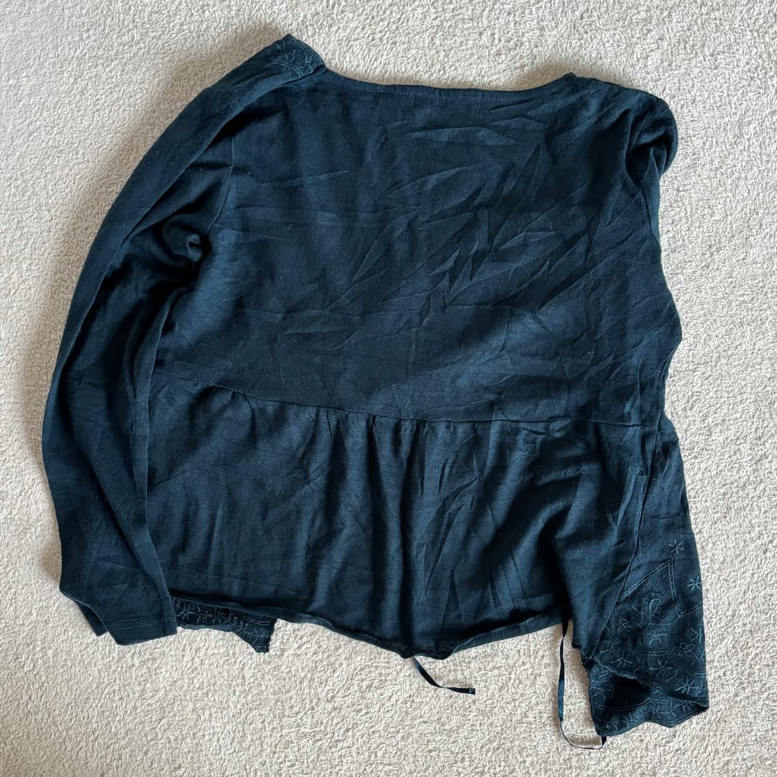 일본빈티지 turtledove 레이스 자수 포인트 가디건 상품이미지4