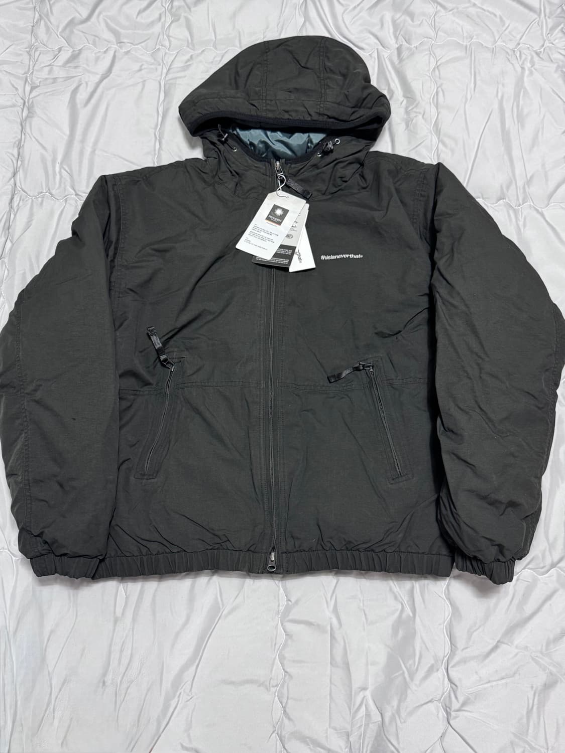 [M]디스이즈네버댓 워시드 다운 푸퍼 자켓 블랙 상품이미지2