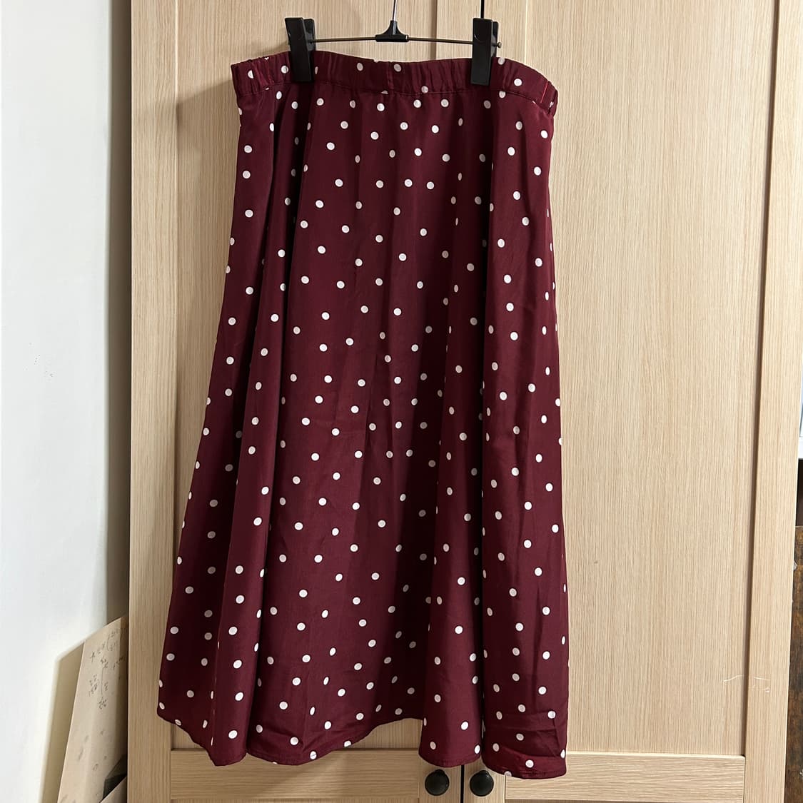 LHELBIE 도트 롱 스커트 상품이미지1