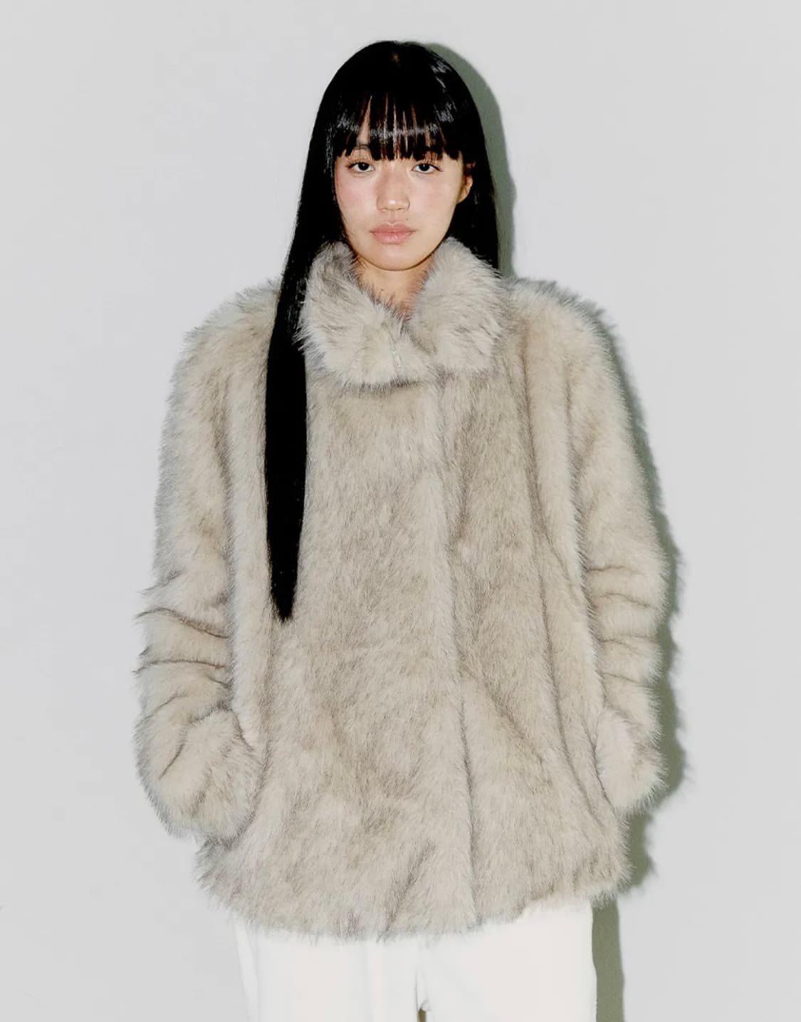 오피쉬 퍼자켓 라이트그레이 상품이미지1