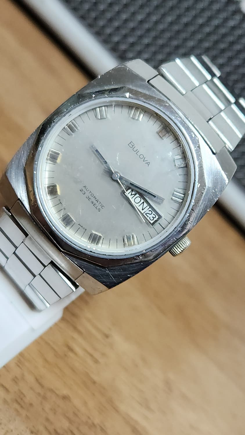 # 부로바 bulova 빈티지 옥타곤 오토매틱 남성 명품시계 급처 상품이미지3