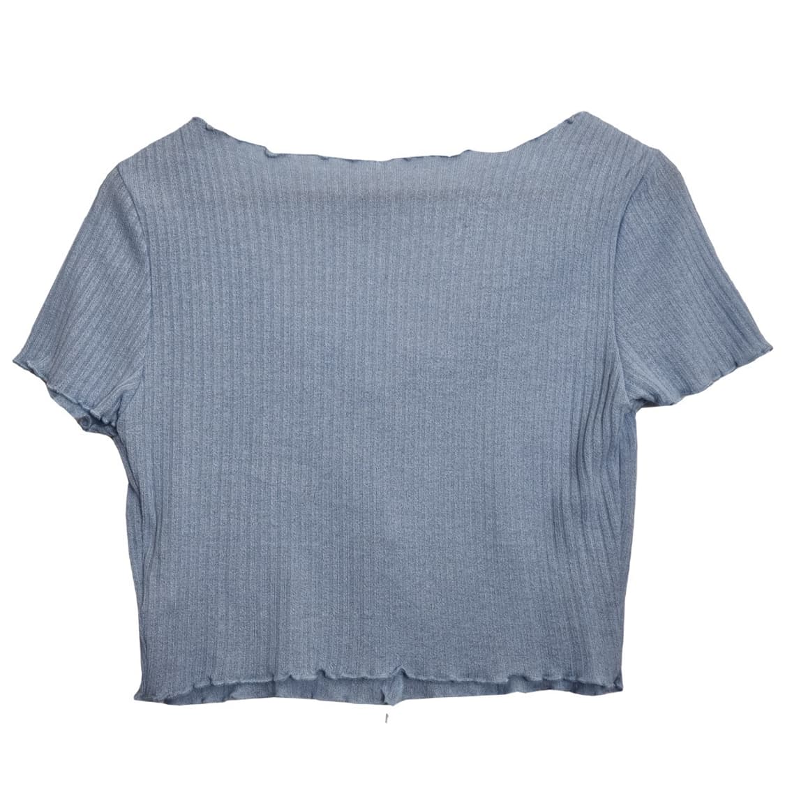 쉬인 라이트 블루  크롭 반팔 티  상품이미지2