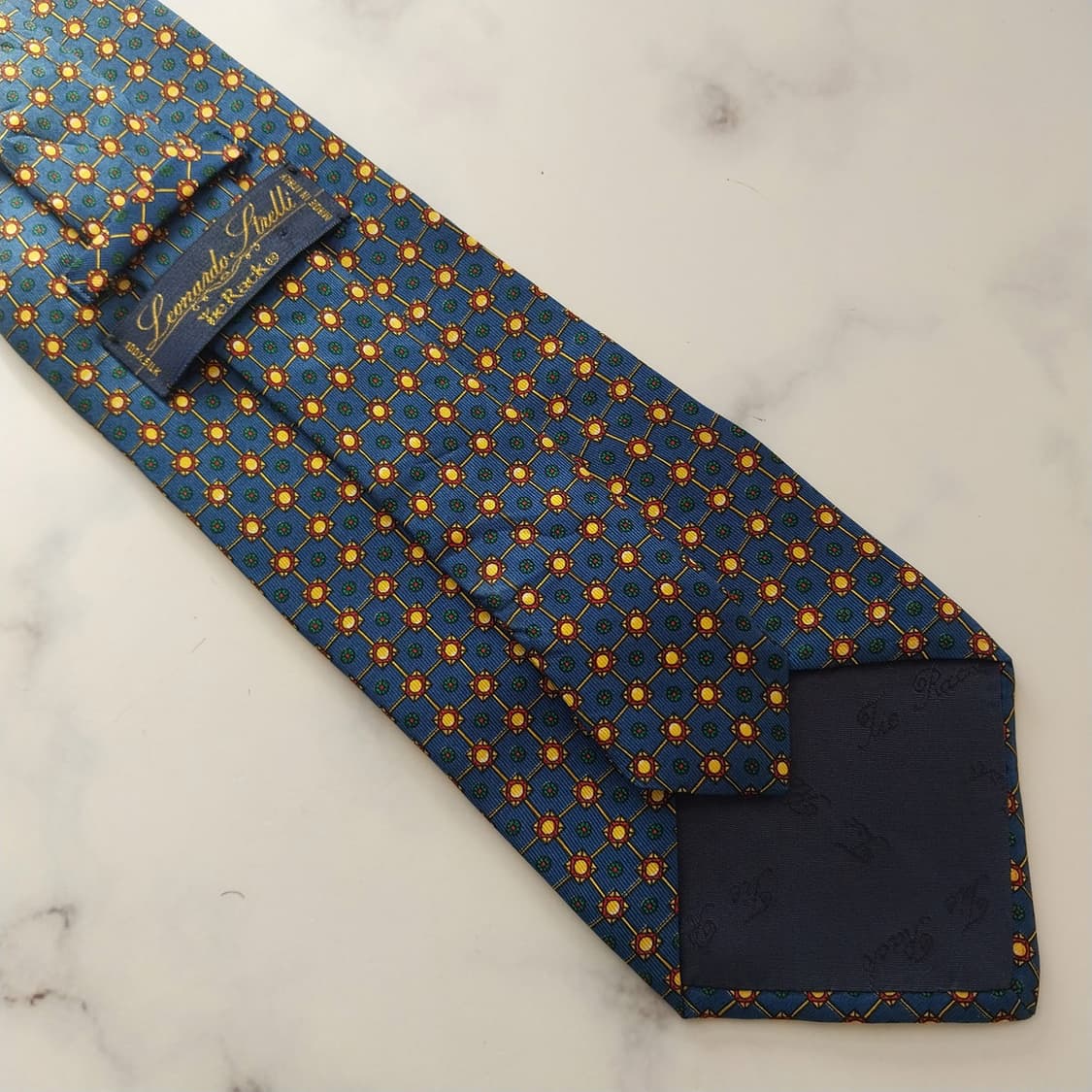 레오나르도 스트렐리 실크 블루 넥타이 9.8cm A+등급 K1283
 상품이미지9