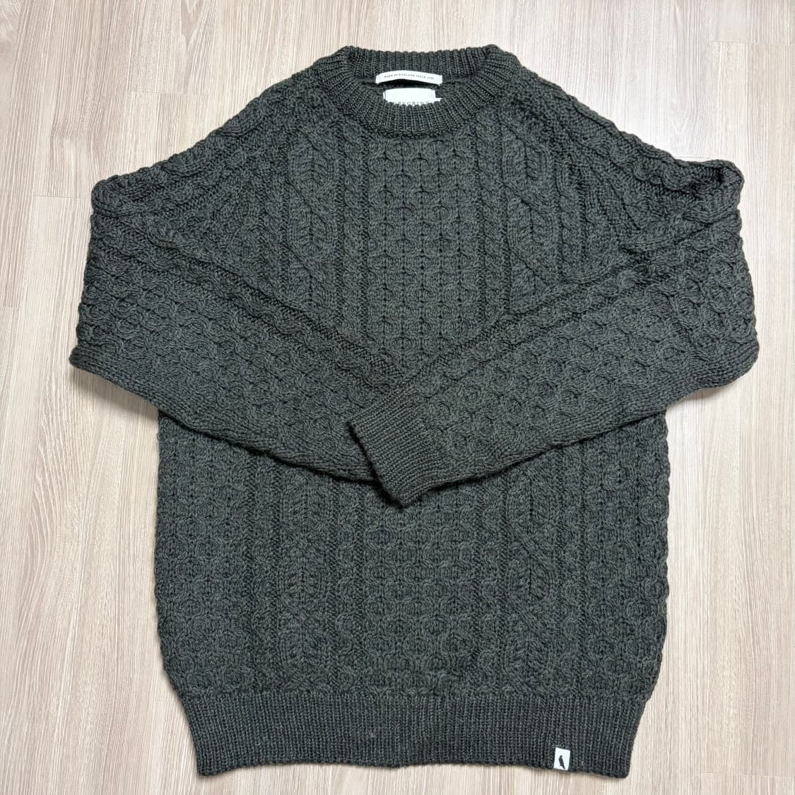 페레그린 허드슨 아란 점퍼 니트 그린 상품이미지1