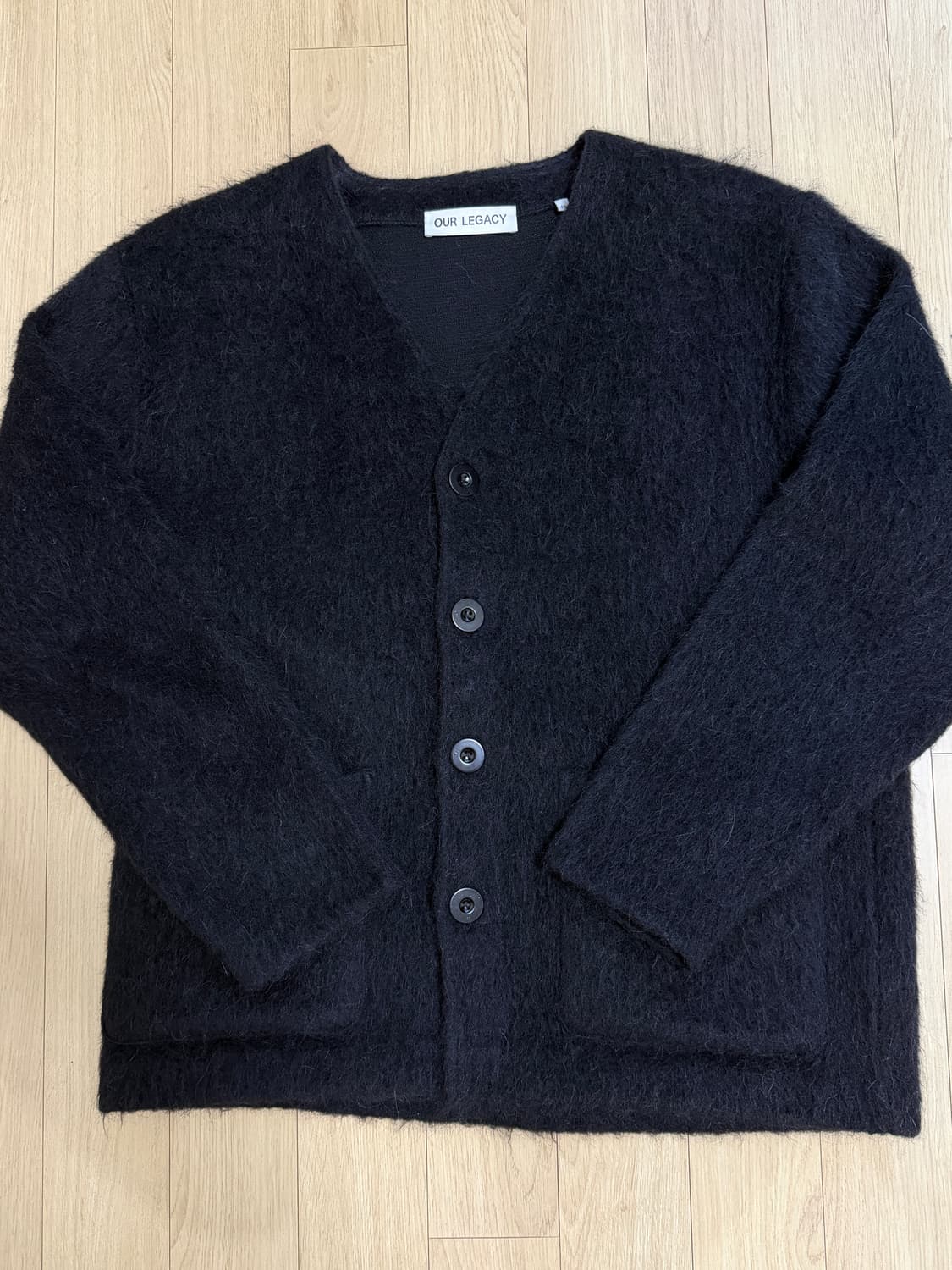 [48]아워레가시 모헤어 가디건 블랙 상품이미지1