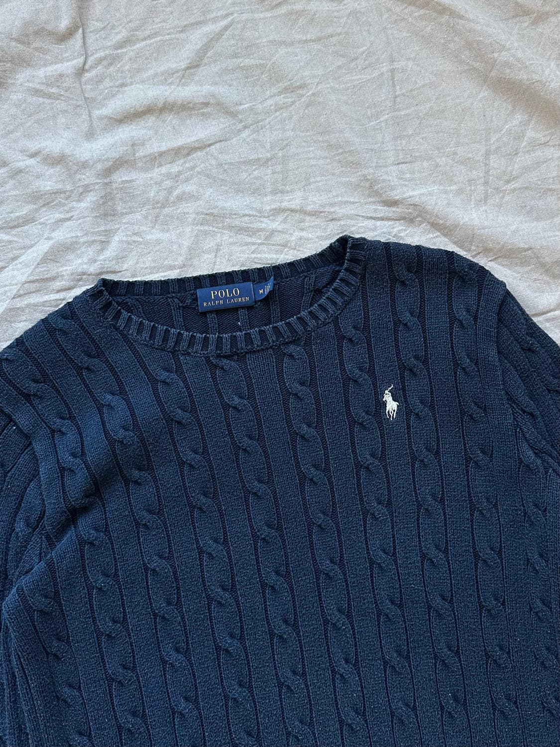 폴로 랄프로렌 포니 로고 네이비 케이블 니트 상품이미지6
