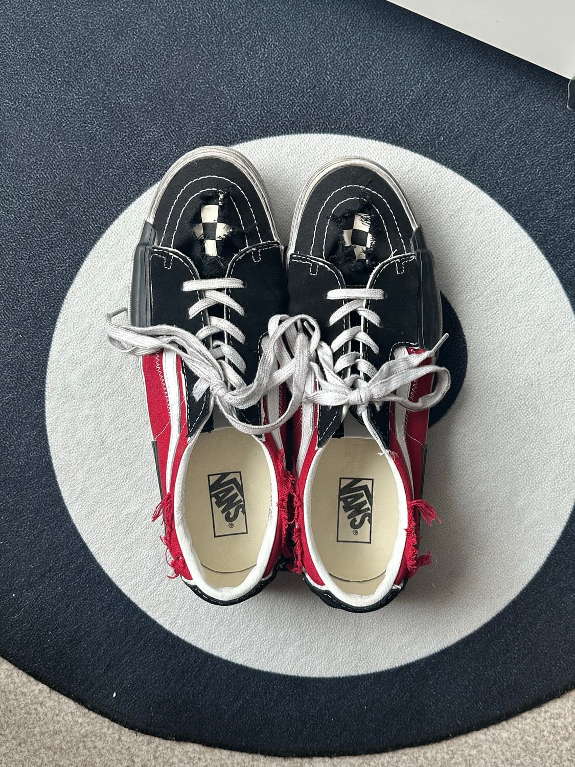 반스 스케이트 리컨스트럭트 블랙 레드 상품이미지1