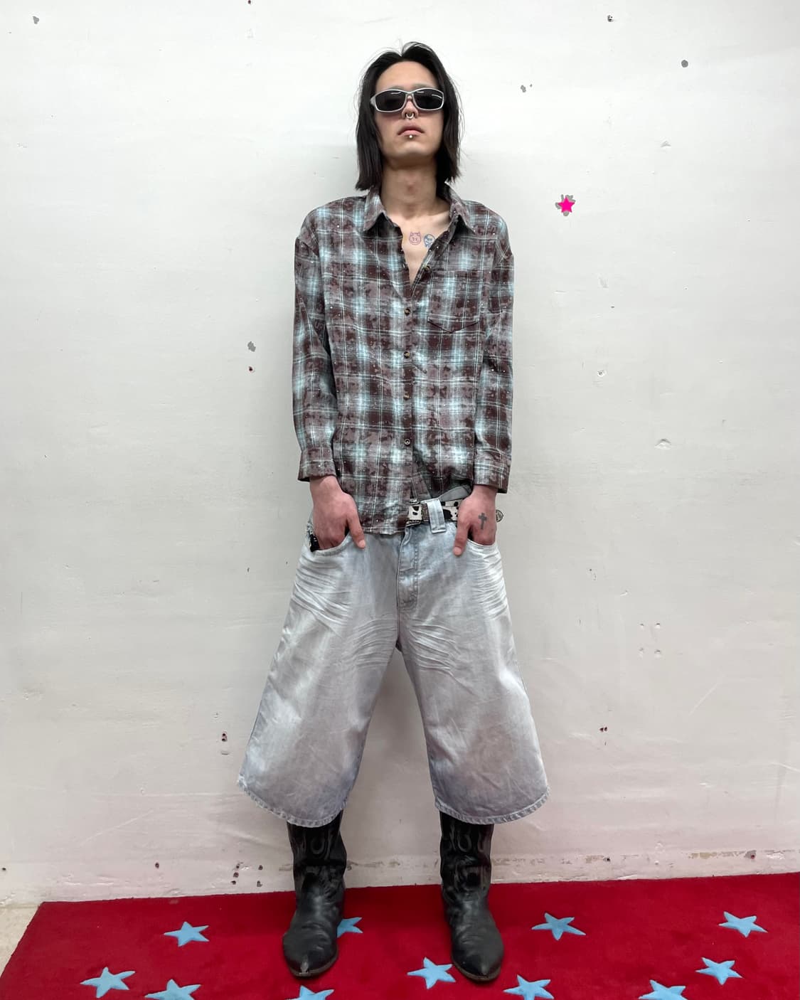 Pelle light blue Bermuda pants  상품이미지2