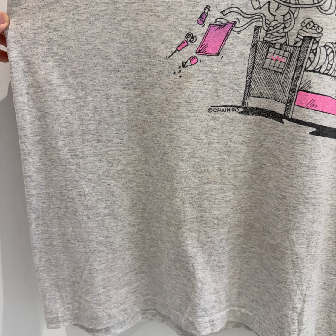 90s 헤인즈 싱글 스티치 반팔 티셔츠 상품이미지3