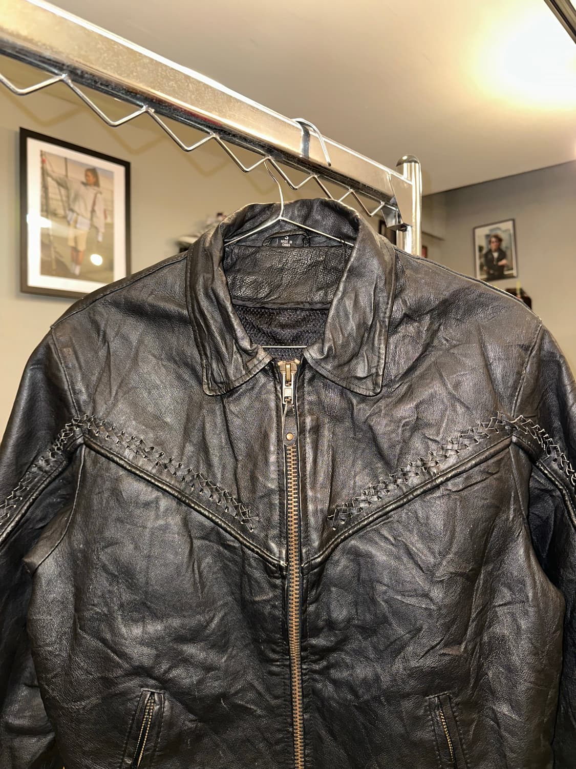 90’s American cow-leather western jacket 상품이미지6