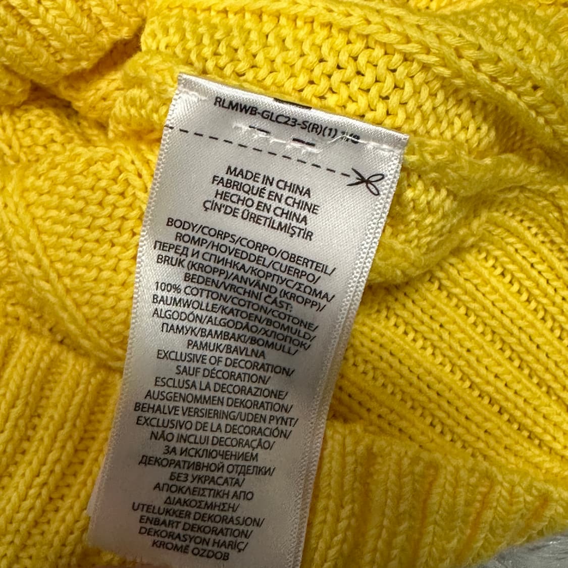 폴로랄프로렌 케이블 피마코튼 반팔 니트 s 상품이미지3