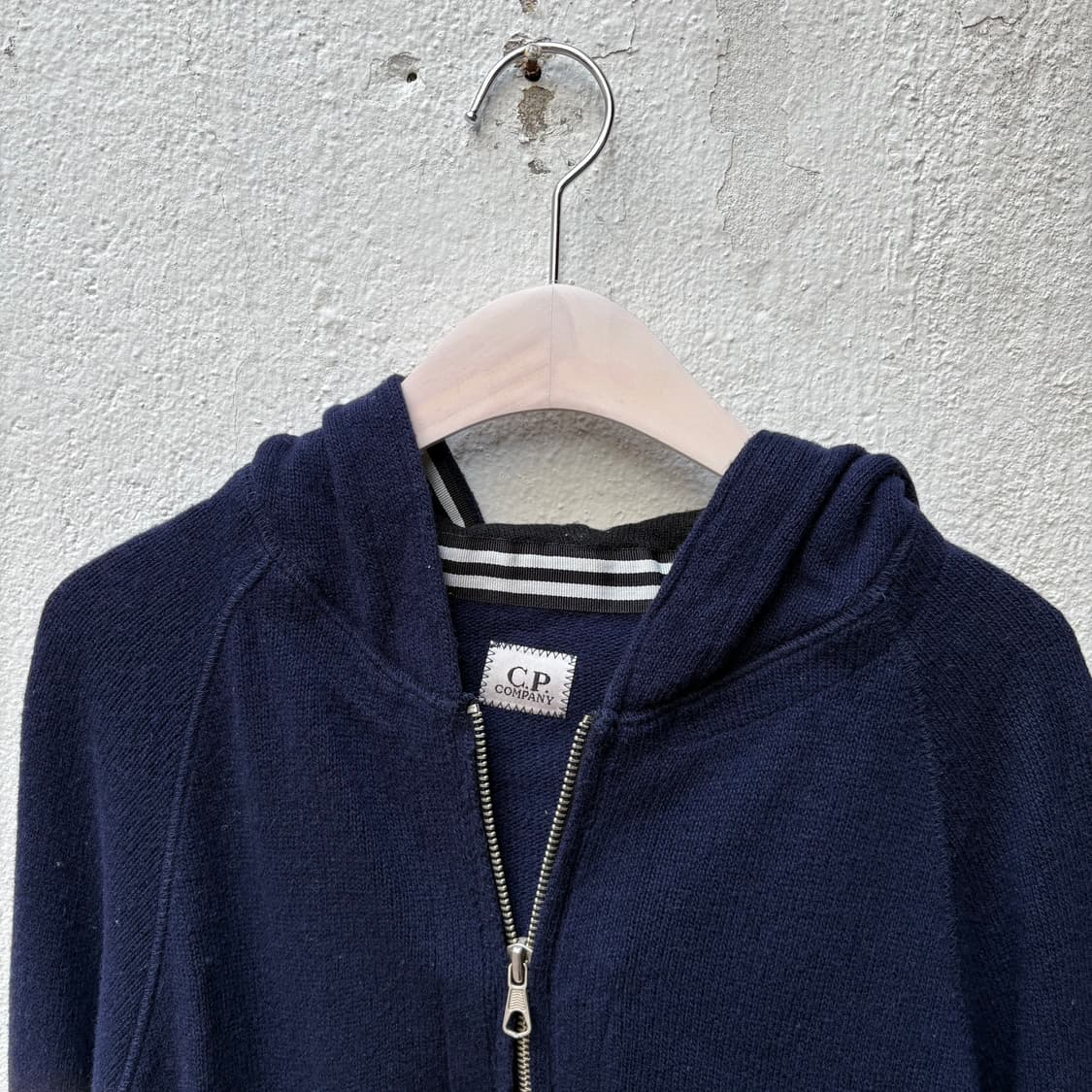 씨피컴퍼니 네이비 울 고글 후디 집업 자켓 상품이미지2
