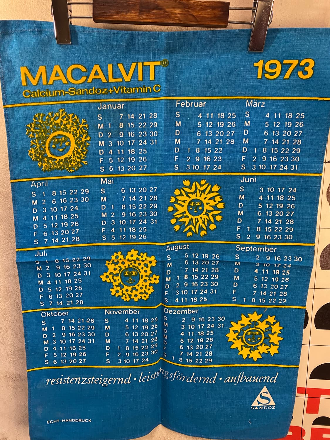 ☕️유럽 티타월 캘린더패브릭 상품이미지4