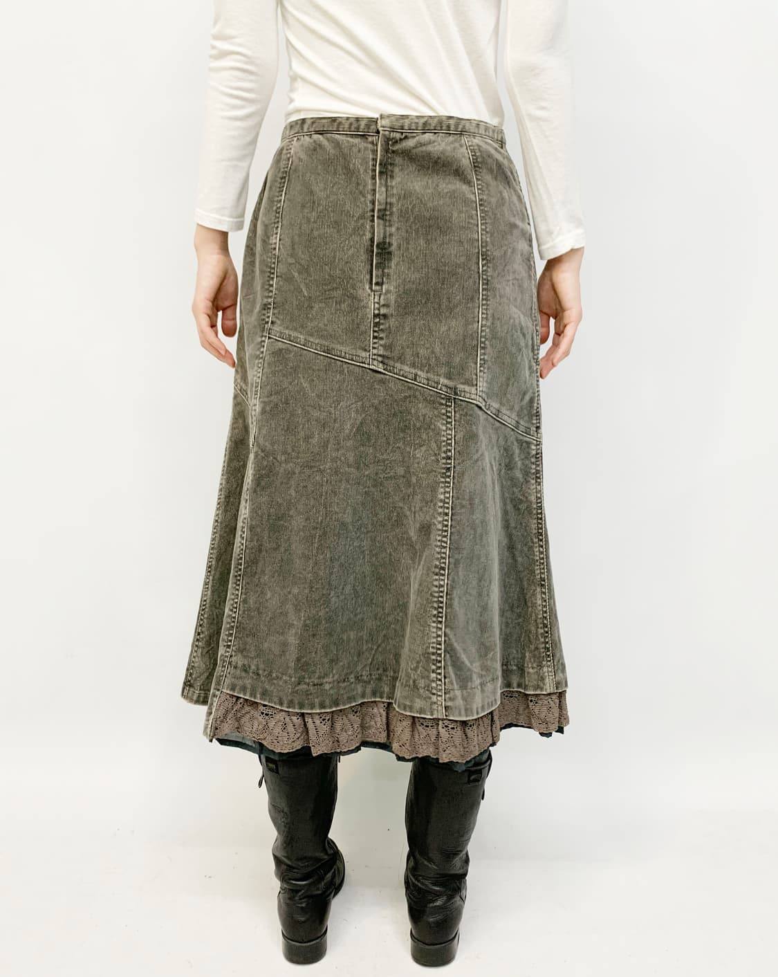  VISTA FIORE 코듀로이 레이스업 스커트 상품이미지4