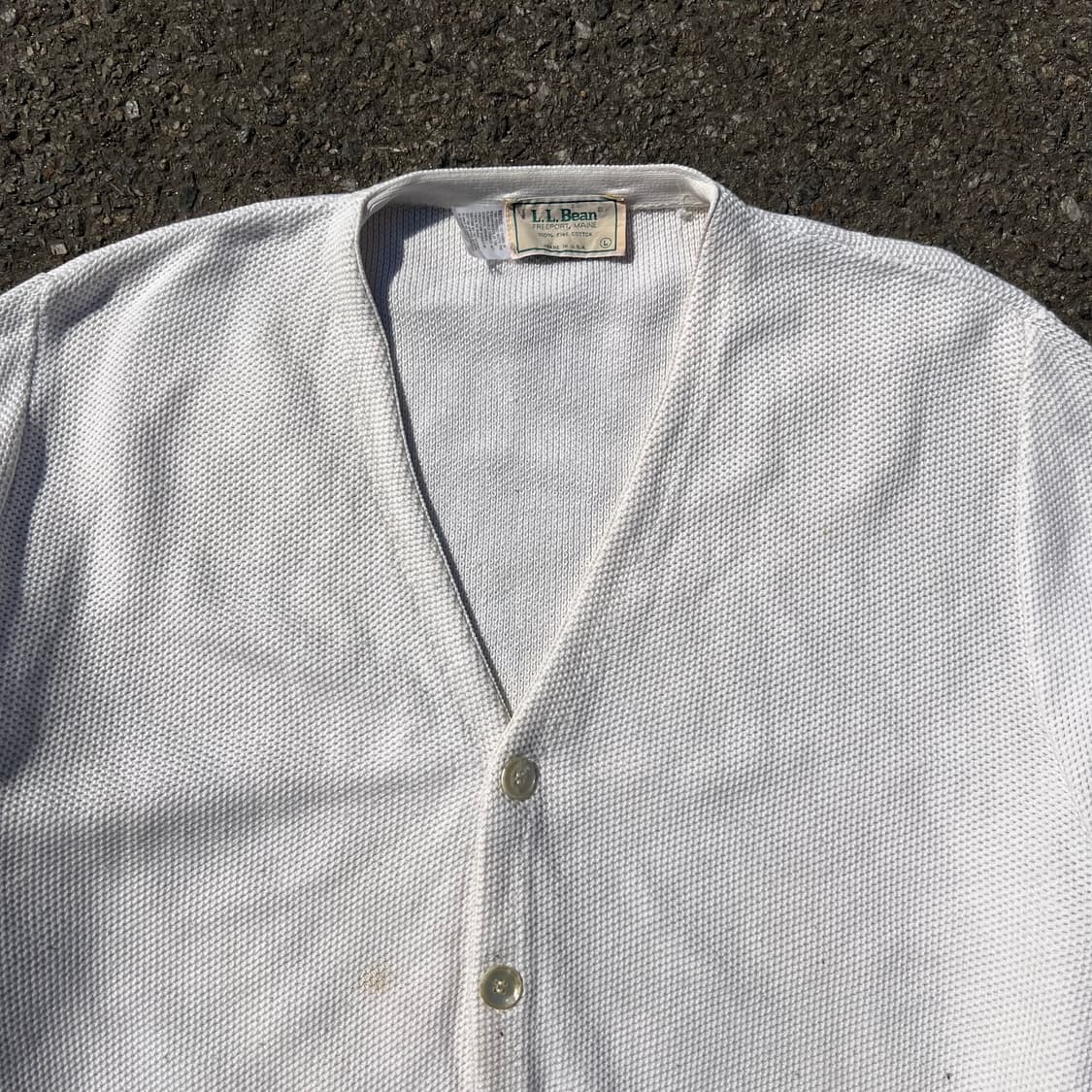 80‘s L.L. Bean 코튼 니팅 가디건 상품이미지5