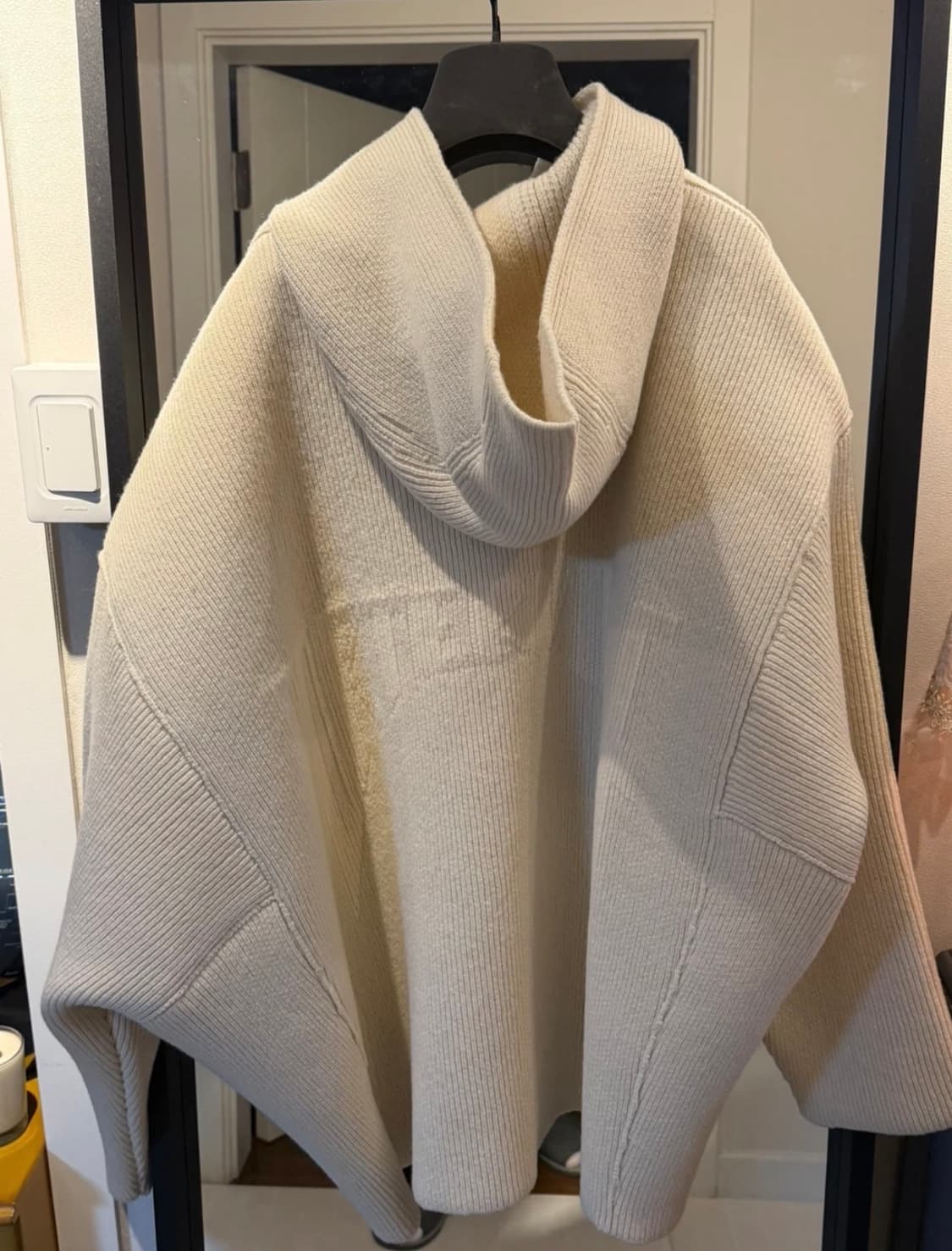 22FW 릭 오웬스 밀크 화이트 울 후드 집업 상품이미지2