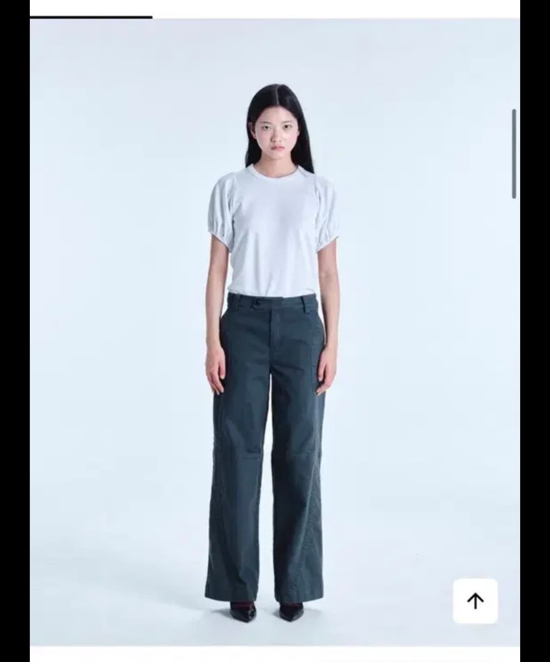 택만뗀새상품]cosmoss 코스모스 커브드 라인 팬츠 블루그린 S사이즈 상품이미지2