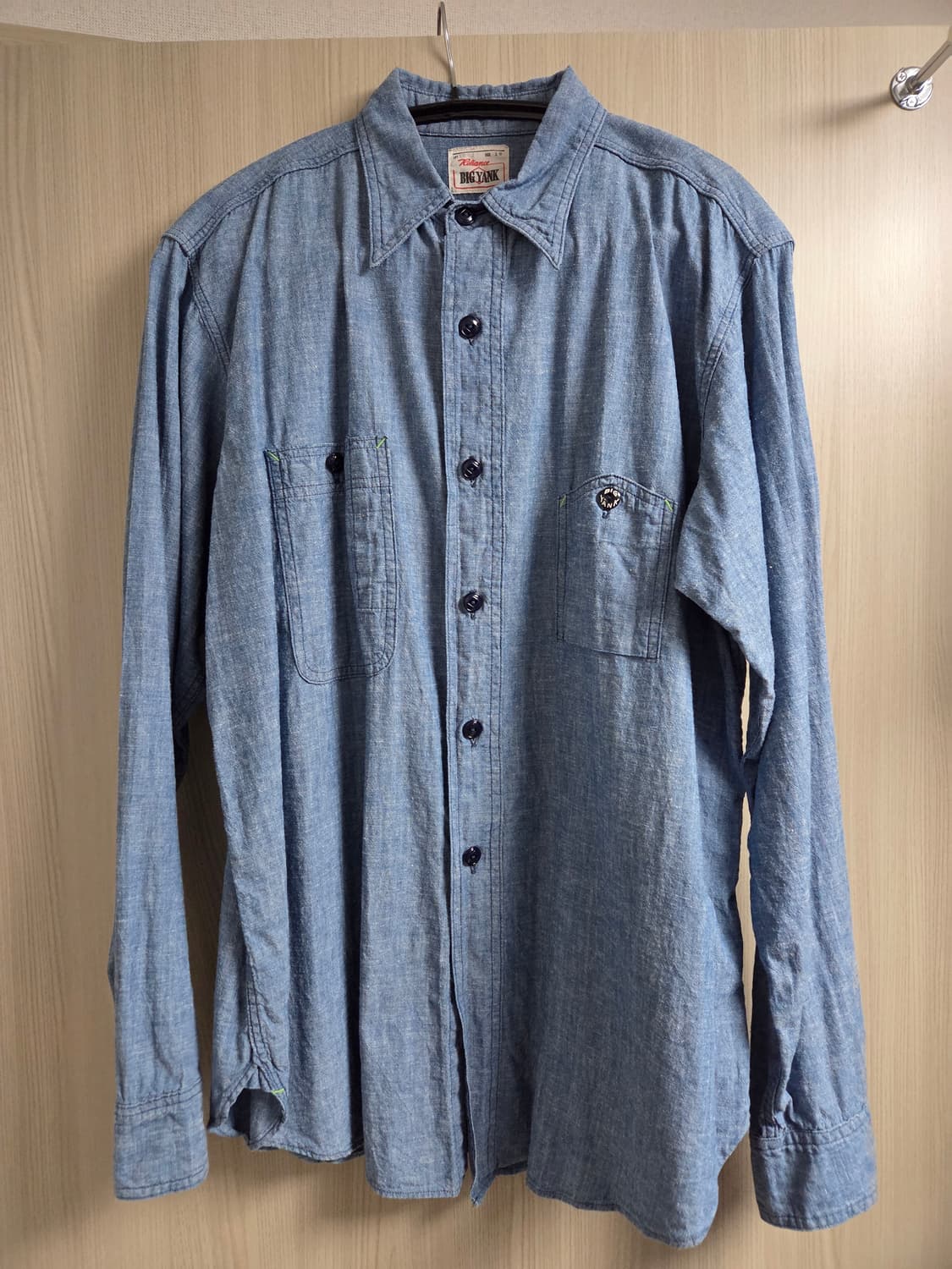 빅얀크 Big Yank 1942모델 오리지널 샴브레이셔츠 16size 상품이미지1