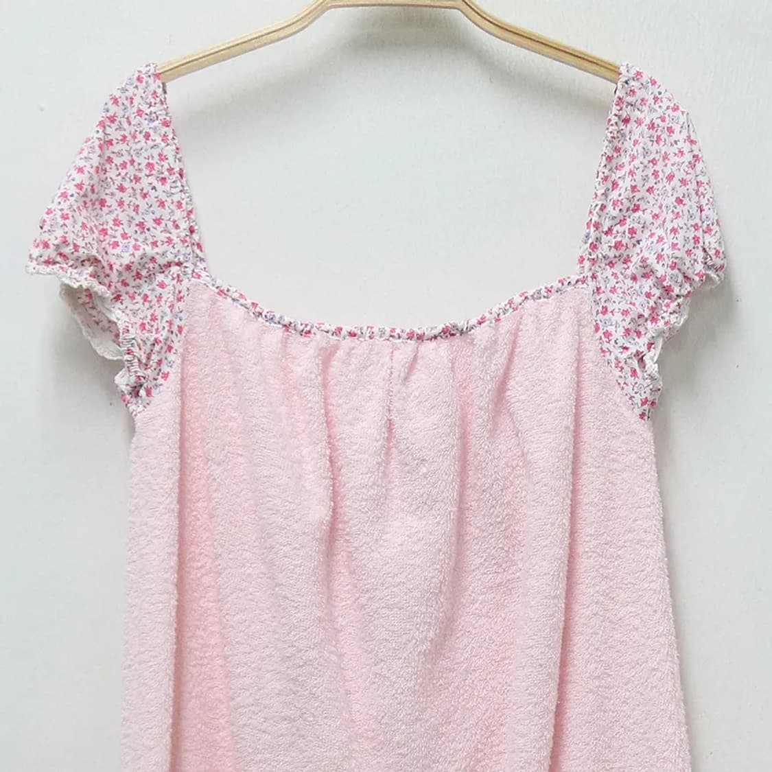 플라워 퍼프소매 포인트 홈웨어 원피스 60274 상품이미지6