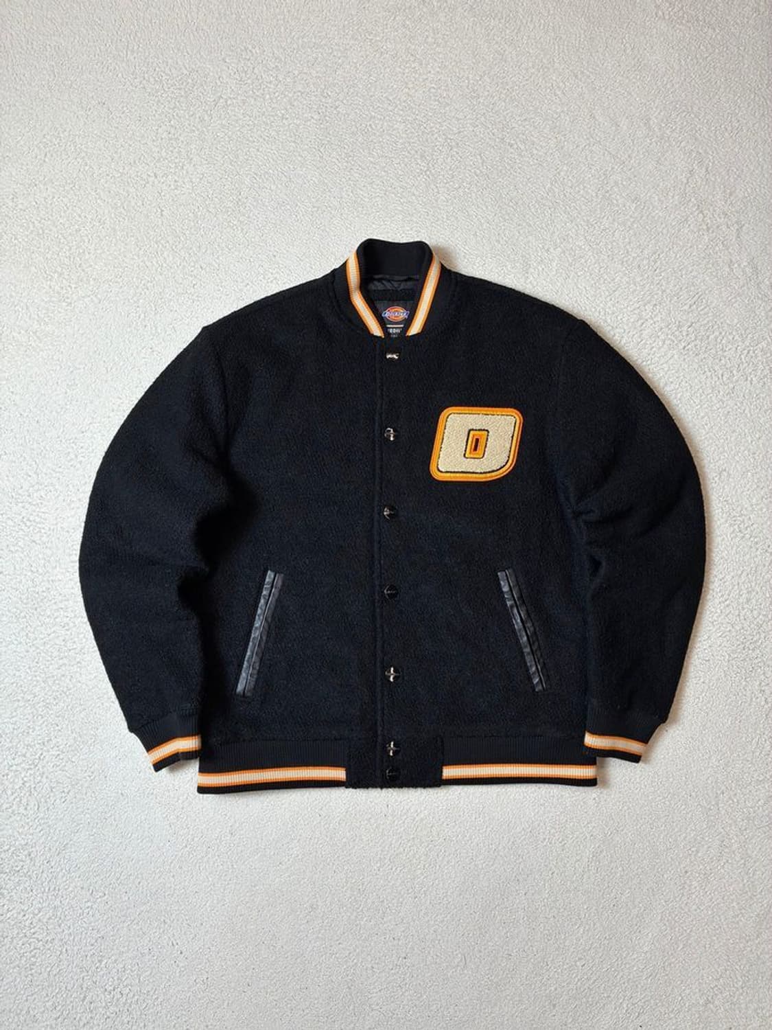 디키즈 블랙컬러 셔닐 스펠아웃로고 울 바시티 자켓 PN7684 상품이미지1