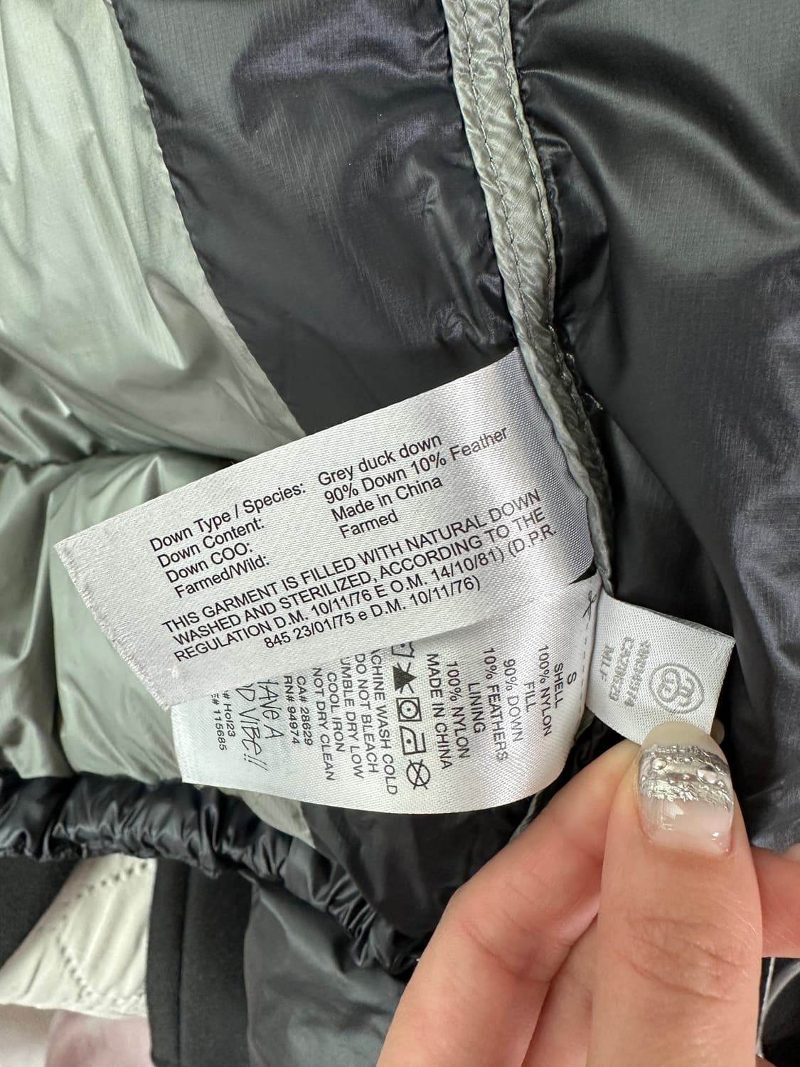 [판매] 스투시 다운 파카 마이크로 립스탑 팬텀 블랙 S 상품이미지4