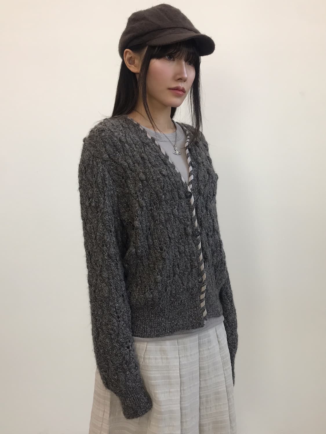 Jpn Whipstitch Cable-Knit Wool Cardigan 상품이미지2