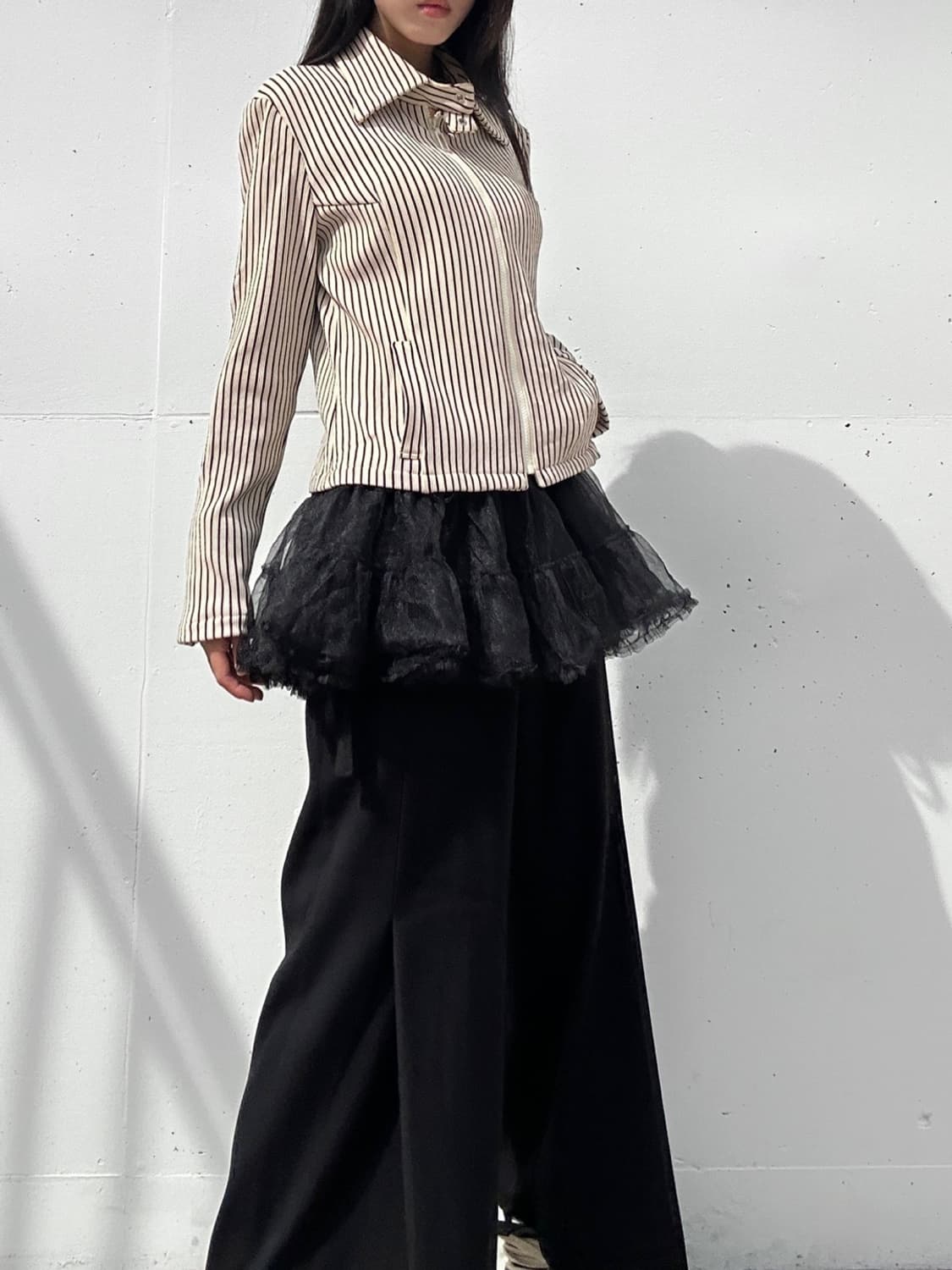 NICOLE stripe 2 buckle jacket / ivory 상품이미지6