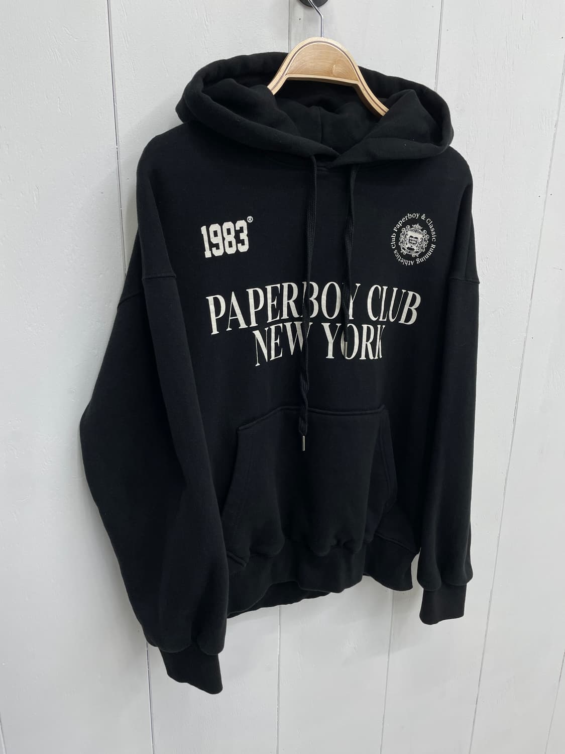 페이퍼보이 클럽 뉴욕 블랙 후드티 상품이미지7