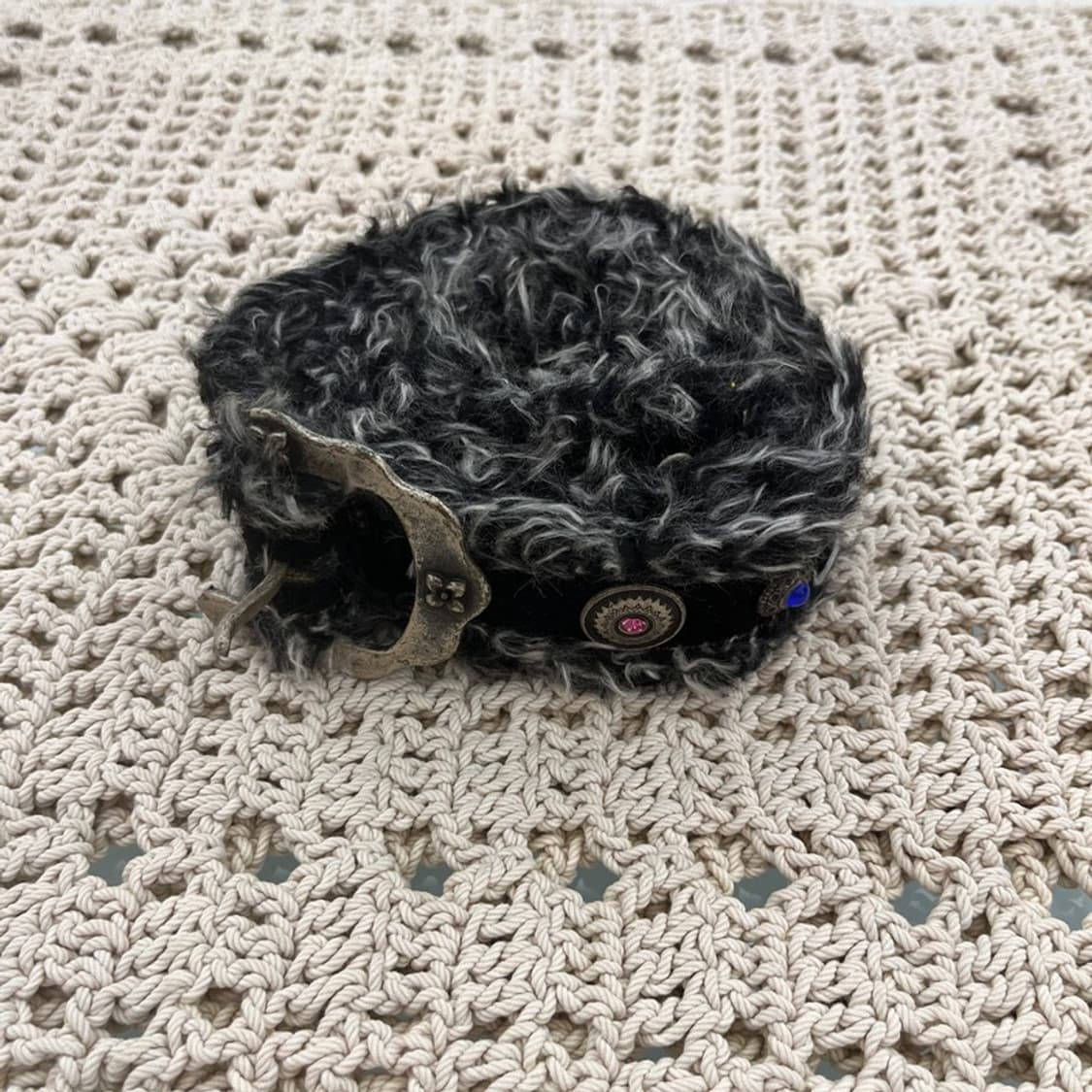 빈티지 고딕 락시크 주얼리 스톤 퍼 벨트 C10728 상품이미지4