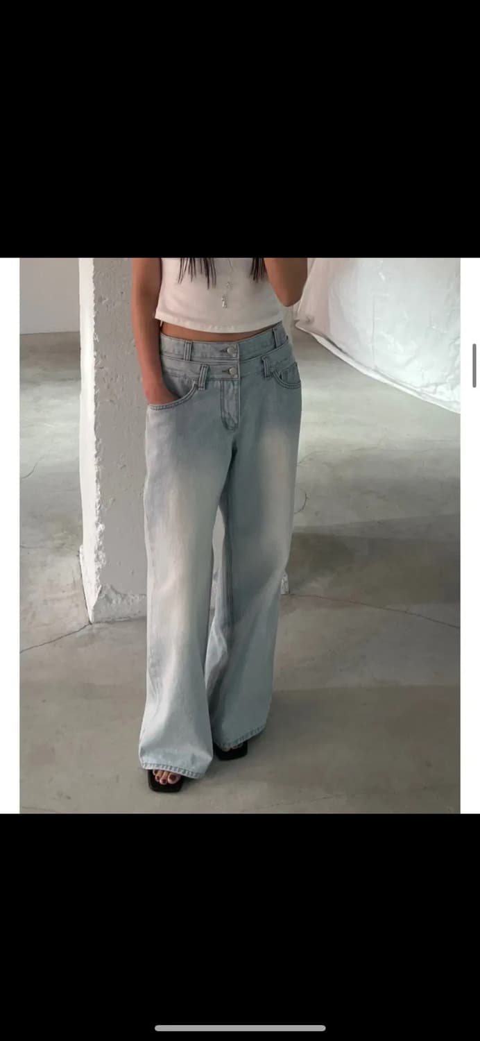 에크미 레이어드 오비와이드 데님 M 상품이미지3