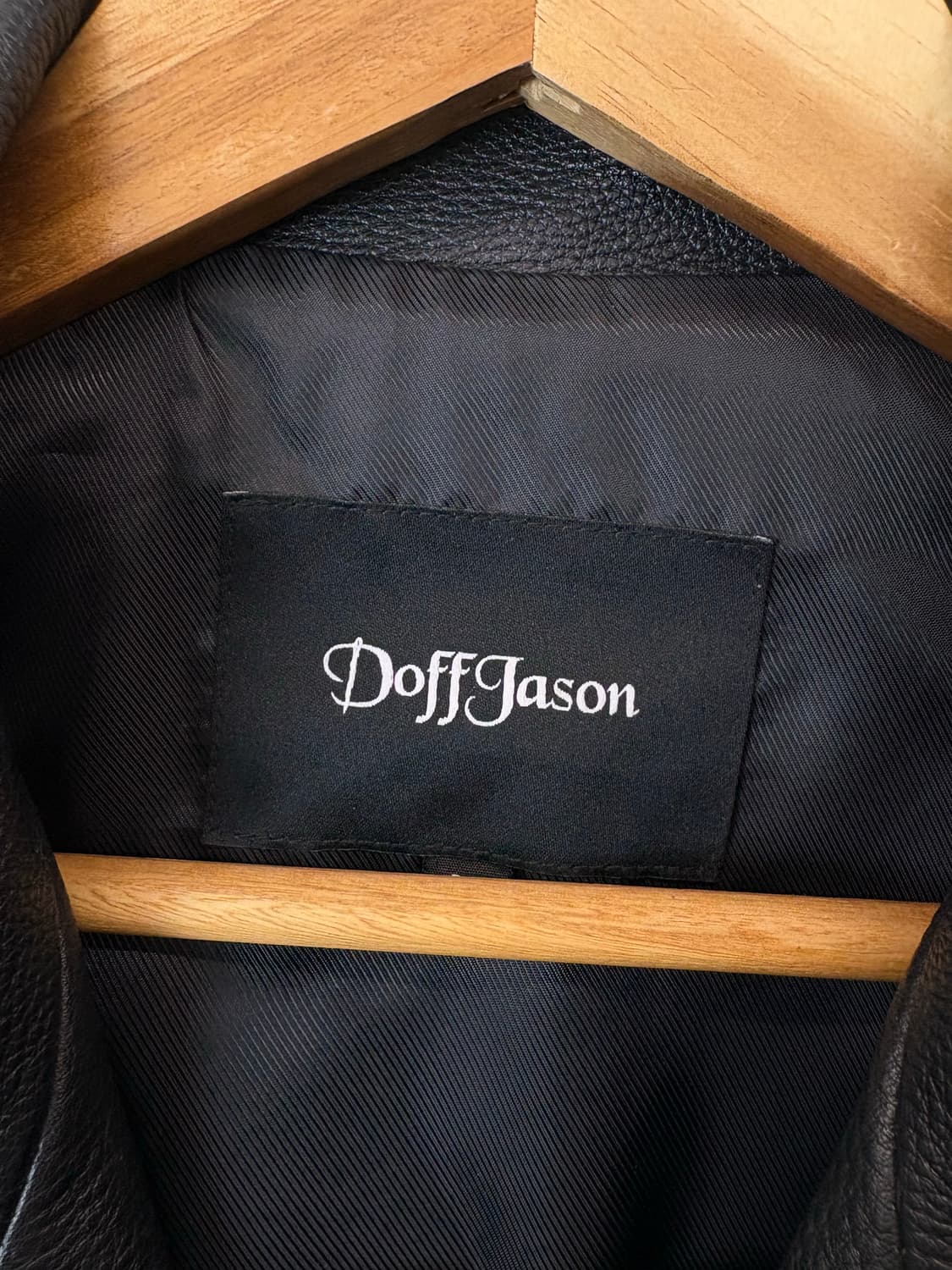 도프제이슨 카우하이드 레더 라이더 자켓 블랙 상품이미지7