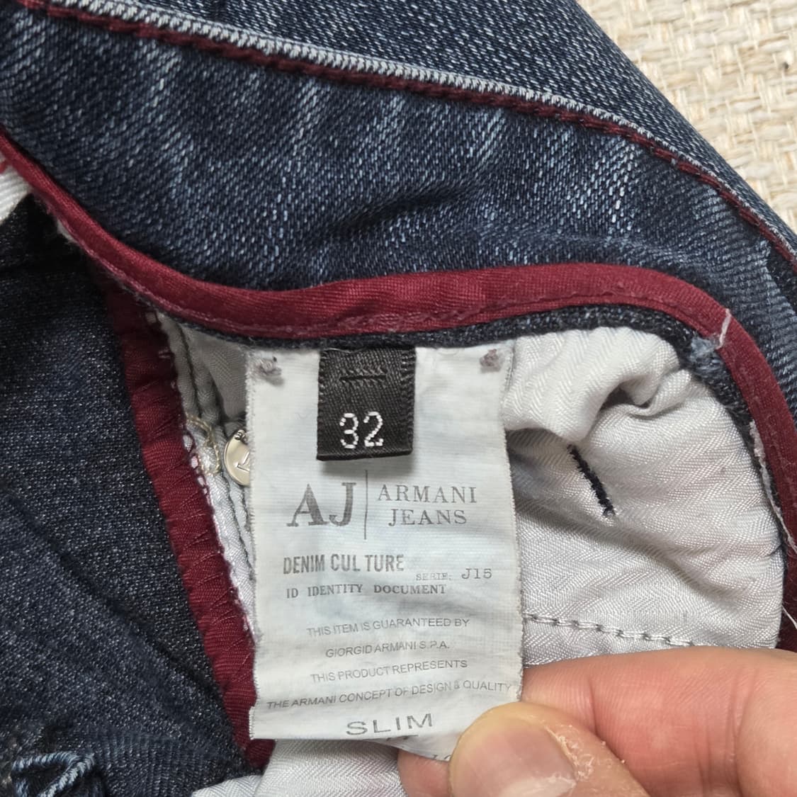 Armani Jeans 아르마니 진 슬림 청바지 데님 팬츠  상품이미지4