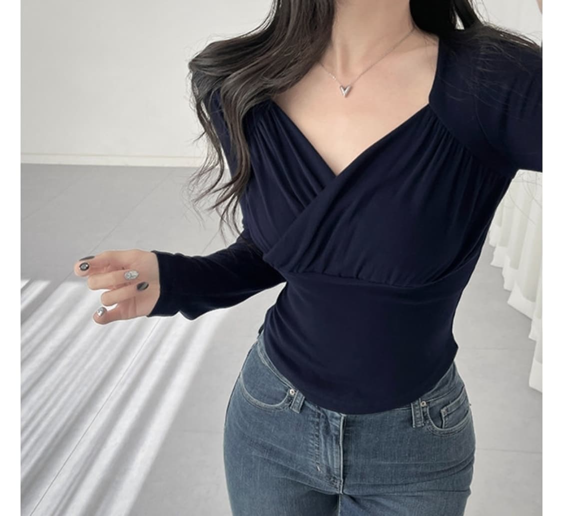 빅사이즈)셔링랩브이넥티셔츠 상품이미지3